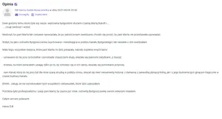 Opinia pani Hani przesłana mailem